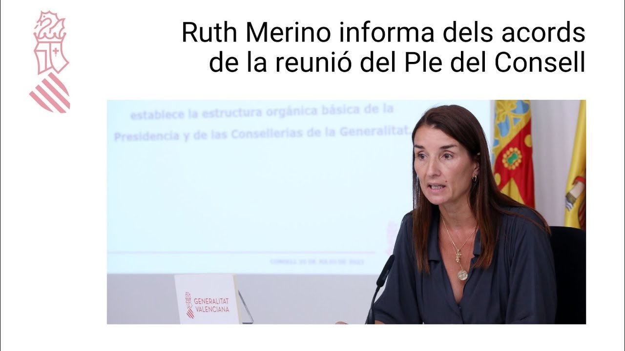 🔴🏛  Ruth Merino informa dels acords tractats en la reunió del Ple del Consell
