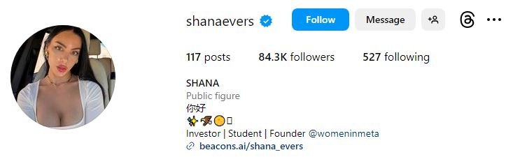 ig account of shana evers