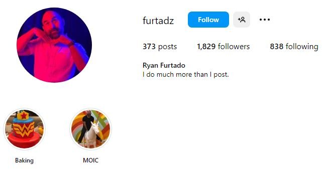 instagram account of ryan furtado