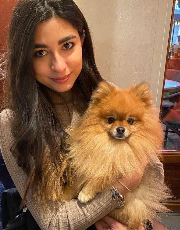 melissa with her pet dog